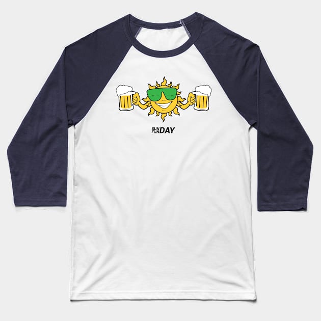 SUNDAY FUNDAY Baseball T-Shirt by upursleeve